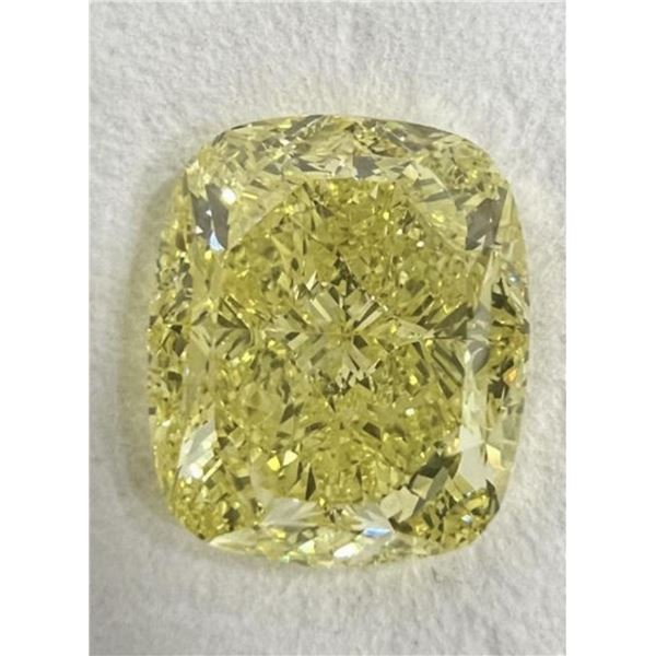 Natural Intense Cushion Yellow Diamond 40 Carats - GIA