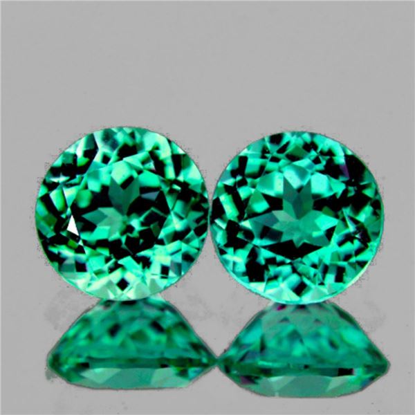 Natural Paraiba Green Blue Apatite Pair - {Flawless-VVS}