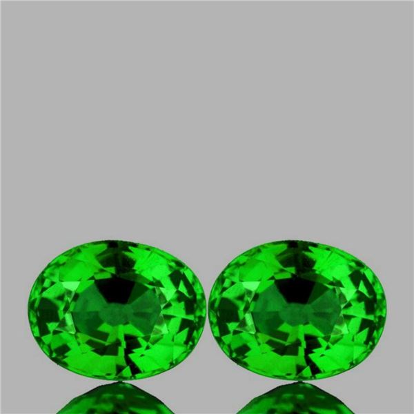 Natural Chrome Green Tsavorite Garnet Pair - FL