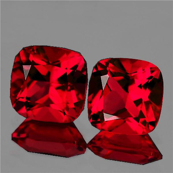 Natural Crimson Red Topaz Pair 11.00 MM {Flawless-VVS1}