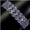 Image 1 : Natural Purple Blue Tanzanite Bracelet
