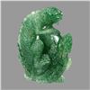 Image 1 : Natural  Aventurine 202 Cts Hand Carved Iguana