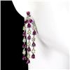 Image 2 : Natural Rhodolite Garnet Peridot Earrings