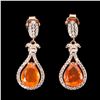 Image 2 : Natural Ethiopian Orange Opal Earrings