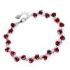 Image 1 : Natural Heart Pigeon Blood Red Ruby Bracelet