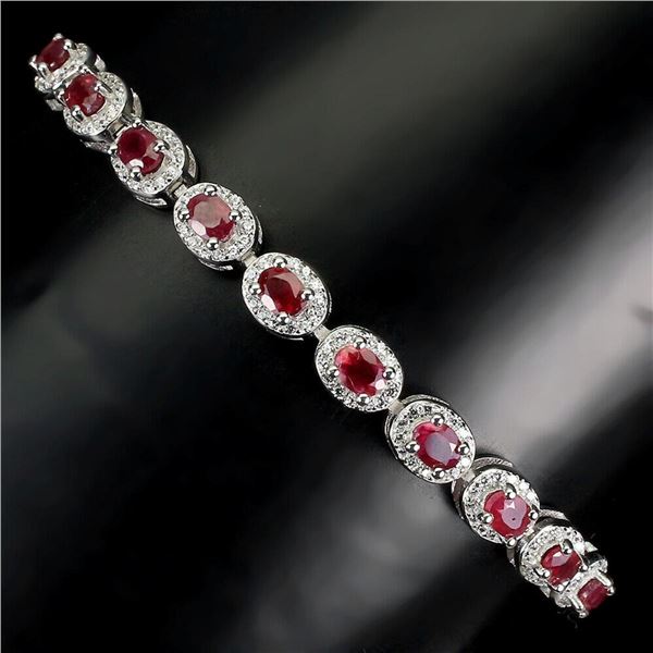 Natural Pigeon Blood Red Ruby Bracelet