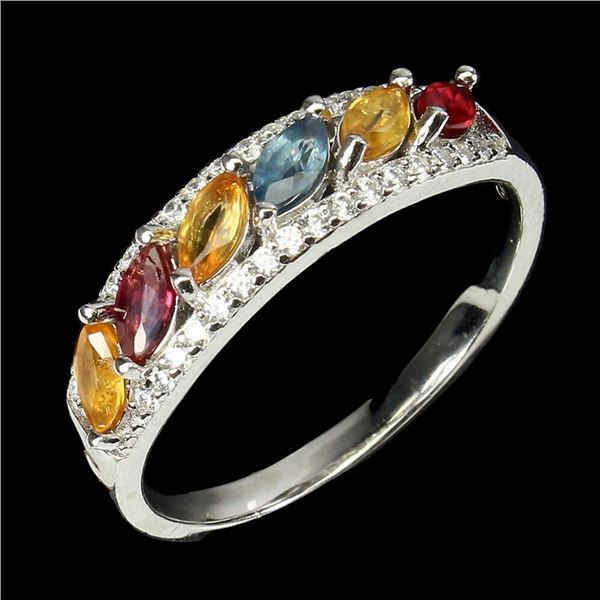 Natural Fancy Color Sapphire Ring