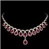 Image 1 : Natural Pigeon Blood Red Ruby Necklace