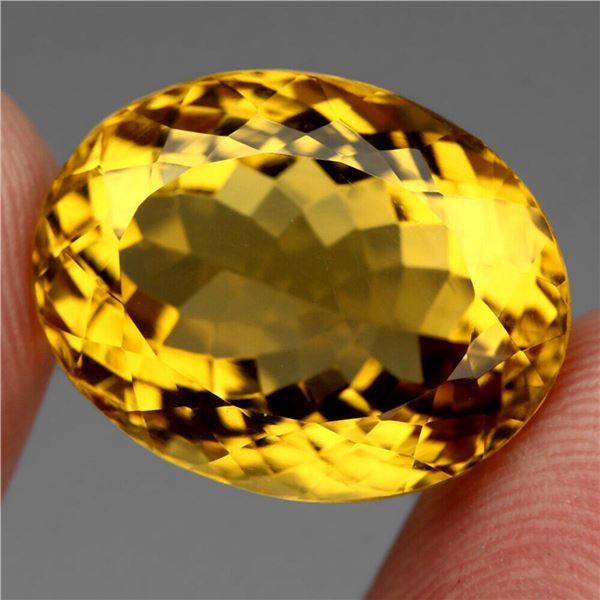 Natural Unheated Yellow Citrine Brazil 20.26 Cts - VVS