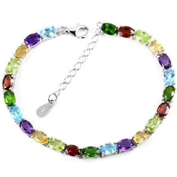 Natutal AMETHYST TOPAZ GARNET CITRINE PERIDOT Bracelet