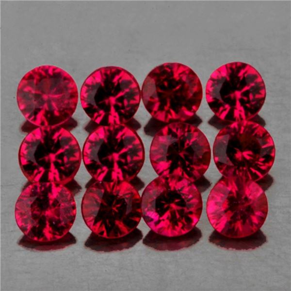 Natural Burma Red Spinel 12 Pcs{Flawless-VVS1}