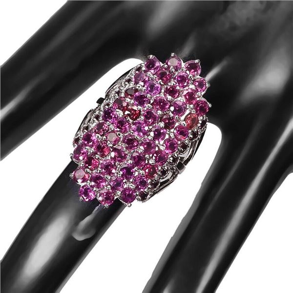 Natural Rhodolite Garnet Ring