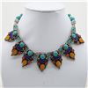 Image 1 : Natural Turquoise & Lapis Handmade Chokar Necklace