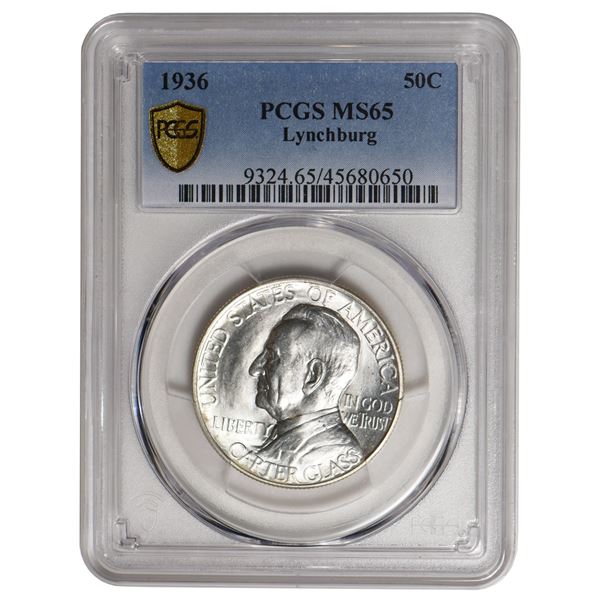 1936 Lynchburg Commemorative Half Dollar PCGS MS65