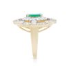 Image 3 : 14KT Yellow Gold 1.55ct Emerald and Diamond Ring