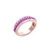 Image 1 : 14KT Rose Gold 1.56ctw Ruby and Diamond Diamond Ring