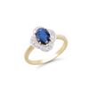 Image 2 : 14KT Yellow Gold 1.50ct Blue Sapphire and Diamond Ring