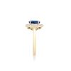 Image 3 : 14KT Yellow Gold 1.50ct Blue Sapphire and Diamond Ring