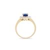 Image 4 : 14KT Yellow Gold 1.50ct Blue Sapphire and Diamond Ring