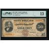 Image 1 : 1882 $50 Gold Certificate PMG 15