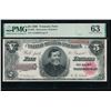 Image 1 : 1890 $5 Treasury Note PMG 63