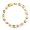 Image 1 : Plated 18KT Yellow Gold 0.14cts Diamond Bracelet