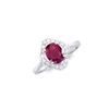 Image 1 : 14KT White Gold 1.50ct Ruby and Diamond Ring