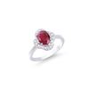 Image 2 : 14KT White Gold 1.50ct Ruby and Diamond Ring