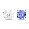 Image 3 : Plated Rhodium 0.46ctw Tanzanite Earrings