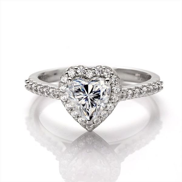 Sparkling 1 Ct VVS1 White F-G Fire Moissanite Ring