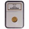 Image 1 : 1879 $2.5 Liberty Quarter Eagle Gold Coin NGC AU55