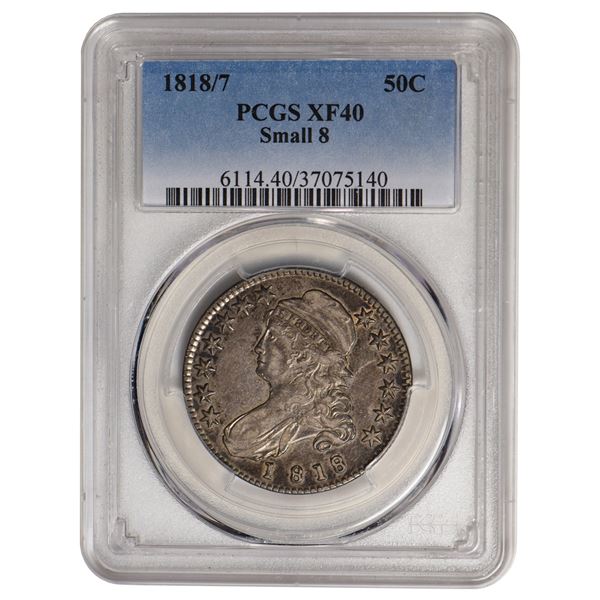 1818/7 Capped Bust Half Dollar PCGS XF40