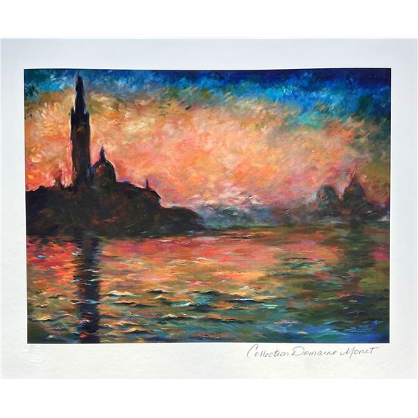 Claude Monet Venice At Dusk Estate Signed Limited Edition Giclee