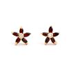 Image 1 : Plated 18KT Yellow Gold 1.03cts Garnet and Diamond Earrings