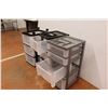 Image 4 : *(3) Rolling Plastic Storage Containers (one has a broken wheel)