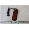 Image 1 : Schrade Old Timer Lock Blade Knife in Leather Case (Garnet 2000 ANC Advertisement on Handle)
