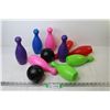 Image 1 : (9) Kids Plastic Bowling Pins & (2) Balls