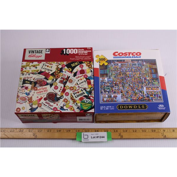 (2) Puzzles 1000 and 500 Piece-Complete