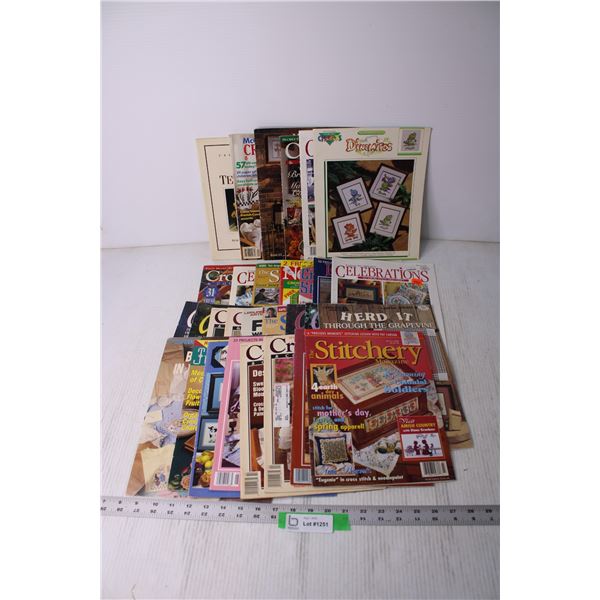 Assorted Art and Craft Booklets - Cross Stitch, Embroidery