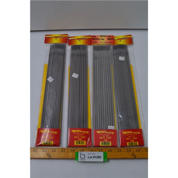 (3) 6013 3/32" 1LB Welding Electrodes (Sealed) + (1) 6011 3/32" 1LB Welding Electrodes (Sealed)