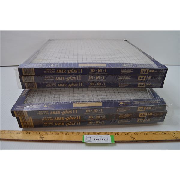 (6) 16x16x1 Air filters