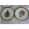 Image 3 : (4) Spade Christmas Tree Plates, (8) Floral Napkin Rings