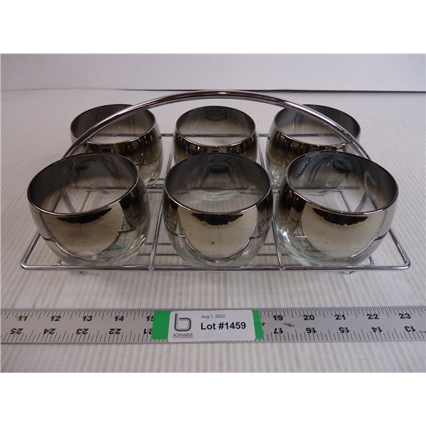 MCM Silver Ombre Glasses in Carrying Tray