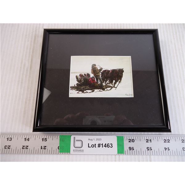 Allen Sapp Professionally Framed Signed Mini Print