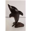 Image 4 : Hard Carved Ironwood Dolphin, Oceans Harmony Tin with Playing Cards (New), Nautical Paperweight, She