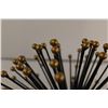 Image 2 : (3) Black and Gold Spiked Metal Decor