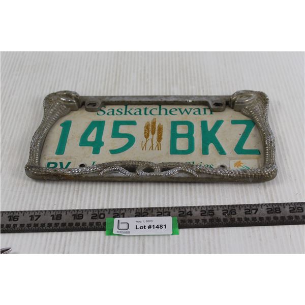 Cobra License Plate Holder with Sample License Plate