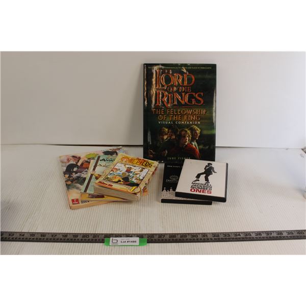 Avatar, Naruto, and One Piece Graphic Novels, (2) Michael Jackson DVDs, Lord of the Rings Book