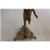 Image 3 : Chalkware Cherub, Mini Vase, (2) Brass Cherub Candlesticks