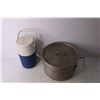 Image 3 : Large Pot with Lid, Thermos and Misc.